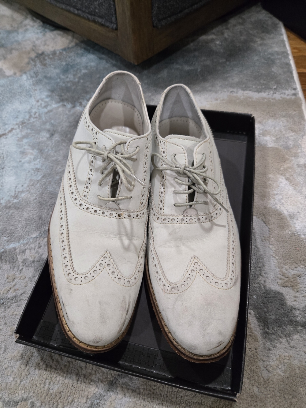 Cole Haan Air Colton White Wingtip Brogue Oxfords